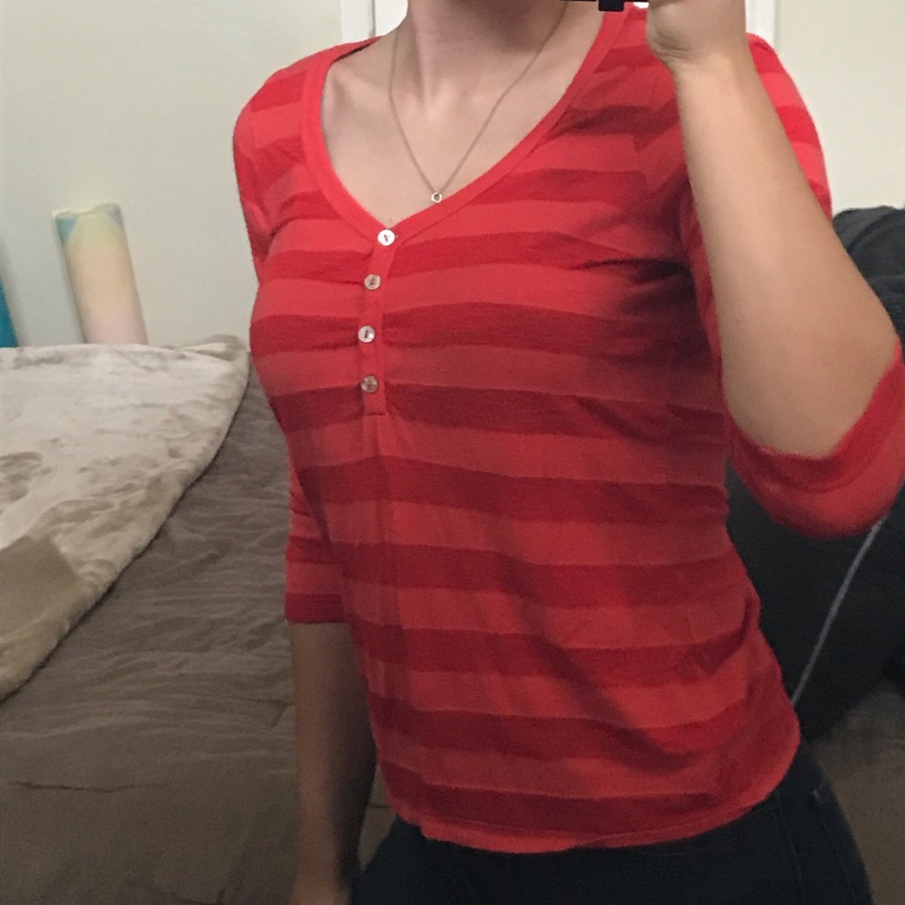 Striped Elbow Sleeve Tee